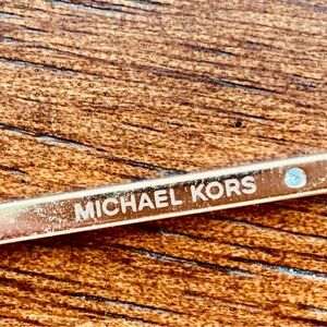 Michael Kors (MK) Gold-Tone bar necklace with crystal (CZ)